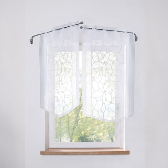 Белая штора, дневные занавески, 40х80см